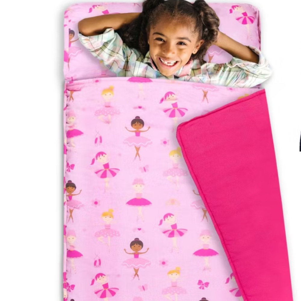 Girls' Pink Ballerina Sleeping Bag - Cozy Reversible Design